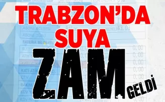 Trabzon’da su fiyatına zam geldi