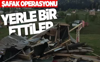Trabzon'da yaylalar yıkım başladı!