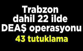 Trabzon dahil 22 ilde DEAŞ operasyonları: 43 tutuklama