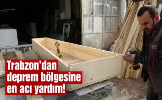 Trabzon’dan deprem bölgesine en acı yardım