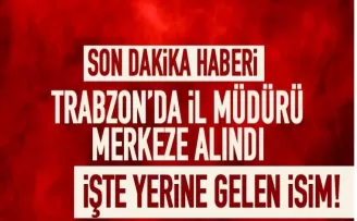 Trabzon Gençlik ve Spor İl Müdürü merkeze alındı işte yerine gelen isim...