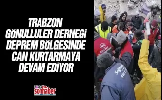 Trabzon Gönüllüler Derneği Deprem Bölgesi’nde
