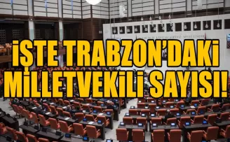 Trabzon’un milletvekili sayısı belli oldu! 