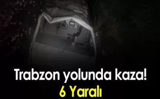 Trabzon yolunda kaza! 6 Yaralı