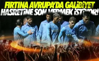 Trabzonspor Avrupa'da galibiyet hasretine son vermek istiyor