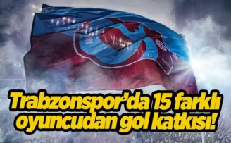 Trabzonspor’da 15 farklı oyuncudan gol katkısı!