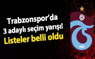 Trabzonspor’da 3 adaylı seçim yarışı! Listeler belli oldu