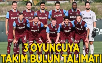 Trabzonspor’da 3 oyuncuya takım bulmaları için izin verildi