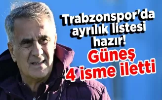 Trabzonspor’da ayrılık listesi hazır! Güneş 4 isme iletti