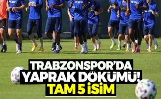 Trabzonspor'da yaprak dökümü! Tam 5 isim...