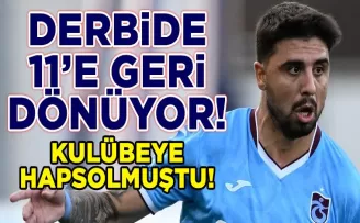 Trabzonspor’da yedek kulübesine hapsolmuştu! İlk 11’e dönüyor