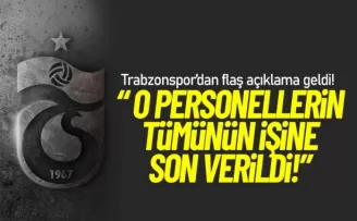 Trabzonspor’dan flaş açıklama! O personellerin işine son veridi