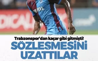 Trabzonspor'dan kaçar gibi gitmişti! Sözleşmesini uzattılar...