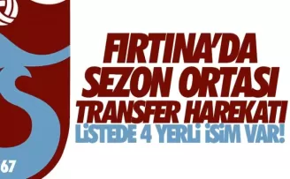 Trabzonspor'dan transferde yerli harekatı! Listede 4 isim var