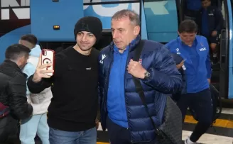 Trabzonspor kafilesi, Antalya'ya gitti