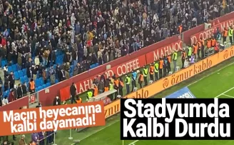 Trabzonspor maçının heyecanına dayanamadı! Stadyumda kalbi durdu