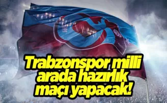 Trabzonspor milli arada hazırlık maçı yapacak!