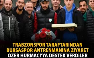 Trabzonspor taraftarından Bursaspor antrenmanına ziyaret! Moral verdiler
