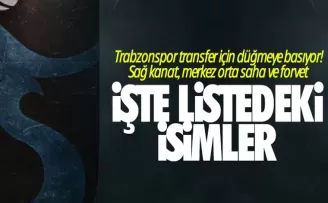 Trabzonspor transfer için düğmeye basıyor!