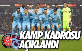 Trabzonspor'un Fatih Karagümrük Maçı Kamp Kadrosu Açıklandı