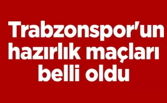 Trabzonspor’un hazırlık maçları belli oldu
