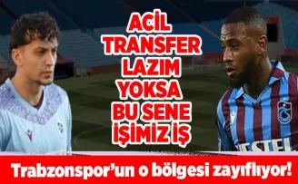 Trabzonspor’un o bölgesi zayıflıyor!