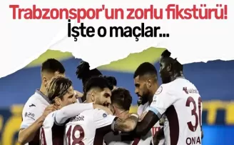 Trabzonspor’un zorlu fikstürü! İşte o maçlar...