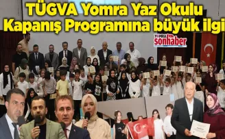 TÜGVA Yomra Yaz Okulu Kapanış Programı Büyük İlgi Gördü