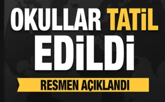 Tüm okullar tatil edildi