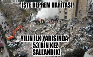 Türkiye’de yılın ilk yarısında yaklaşık 53 bin kez deprem yaşandı