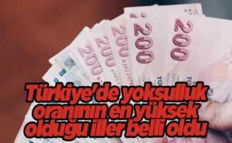 Türkiye’de yoksulluk oranının en yüksek olduğu iller belli oldu