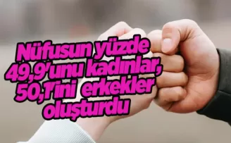 Türkiye nüfusunun yüzde 49,9’unu kadınlar, 50,1’ini erkekler oluşturdu