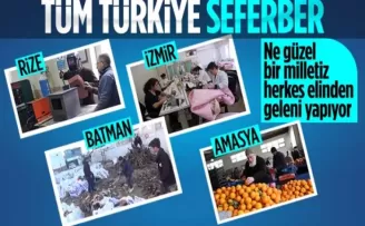 Türkiye tek yürek oldu: Deprem bölgelerine yardım yağdı