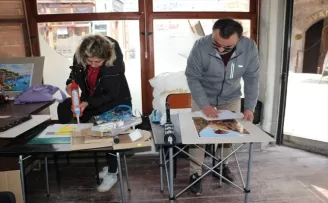 Üç boyutlu rölyef tablolar emeklilerin elinde şekilleniyor