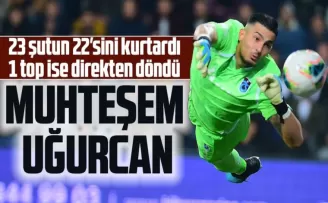 Uğurcan Çakır Kalesine gelen 23 şutun 22 sini kurtardı