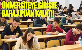 Üniversiteye girişte baraj puanı kaldırıldı!