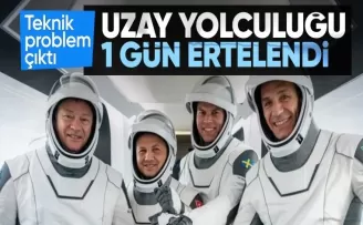 Uzay yolculuğu yarına ertelendi