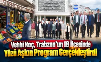 Vehbi Koç, Trabzon’un 18 İlçesinde Yüzü Aşkın Program Gerçekleştirdi