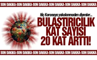 'Virüsün bulaştırıcılık katsayısı 20 kat arttı'