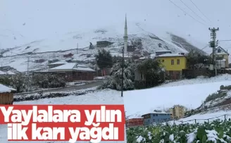 Yaylara Yılın İlk Karı yağdı