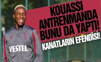 Yeni transfer Kouassi antrenmanda bunu da yaptı!