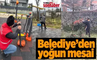 Yomra Belediyesi’nden  Park ve Bahçelerde Yoğun Mesai