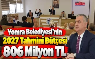 Yomra Belediyesi’nin  2027 Tahmini Bütçesi  806 Milyon TL