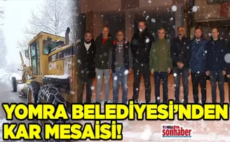 Yomra Belediyesinden kar mesaisi