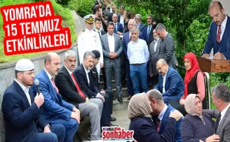Yomra’da 15 Temmuz etkinlikleri