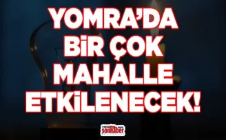 Yomra’da Birçok Mahalle Etkilenecek