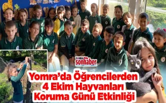 Yomra’da Öğrencilerden 4 Ekim  Hayvanları Koruma Günü Etkinliği