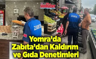 Yomra’da Zabıta’dan Kaldırım  ve Hijyen Denetimleri