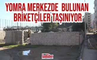 YOMRA MERKEZDE BULUNAN BRİKETÇİLER TAŞINIYOR