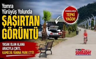 Yomra Yürüyüş Yolunda şaşırtan görüntü